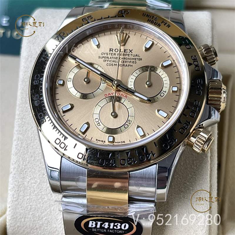 BT廠勞力士間金迪通拿4130機芯四色上市做工怎么樣-復刻表