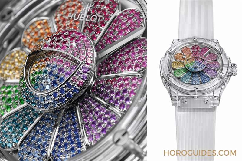 彩虹版微笑小花動起來|Hublot經典融合系列村上隆藍寶石彩虹腕表-復刻表