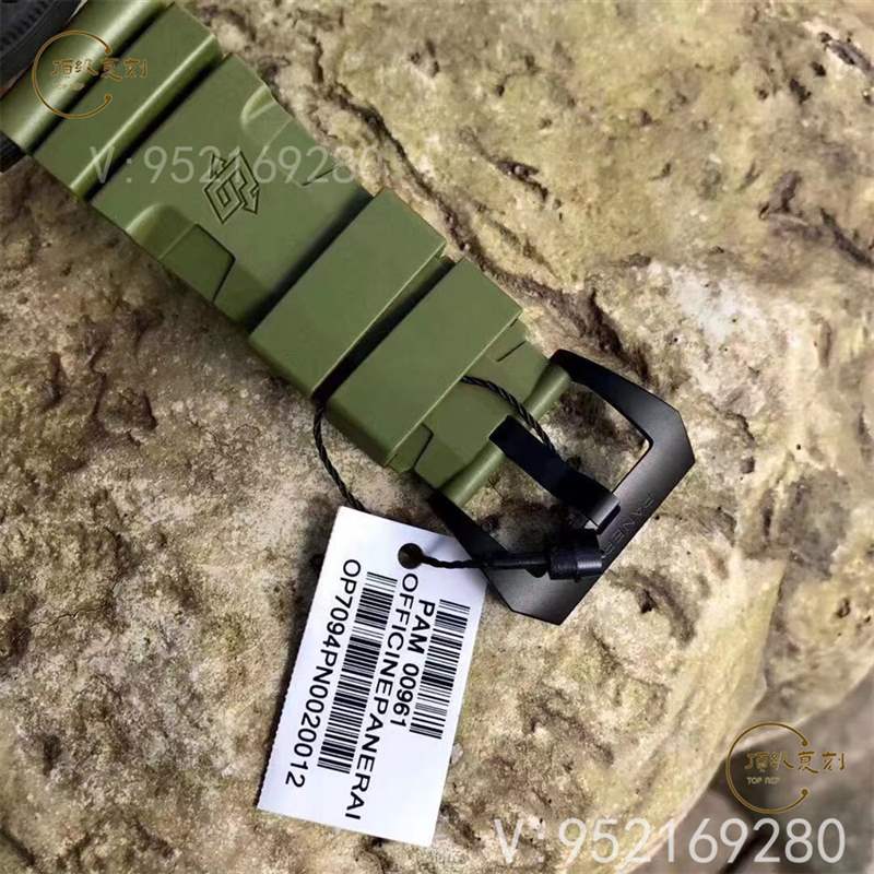 逢綠必火:VS廠沛納海961碳纖維復(fù)刻表,47mm軍綠色-復(fù)刻表