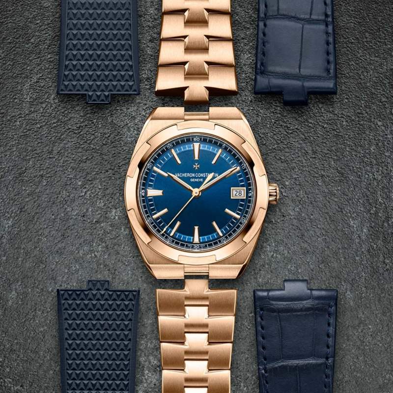 VACHERON CONSTANTIN Overseas Self-Winding 江詩丹頓2020新作!Vacheron Constantin Overseas自動上鏈腕表帶來典雅粉紅金X藍面設定-復刻表