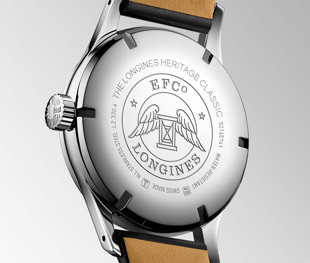 浪琴傳統經典燕尾服底蓋