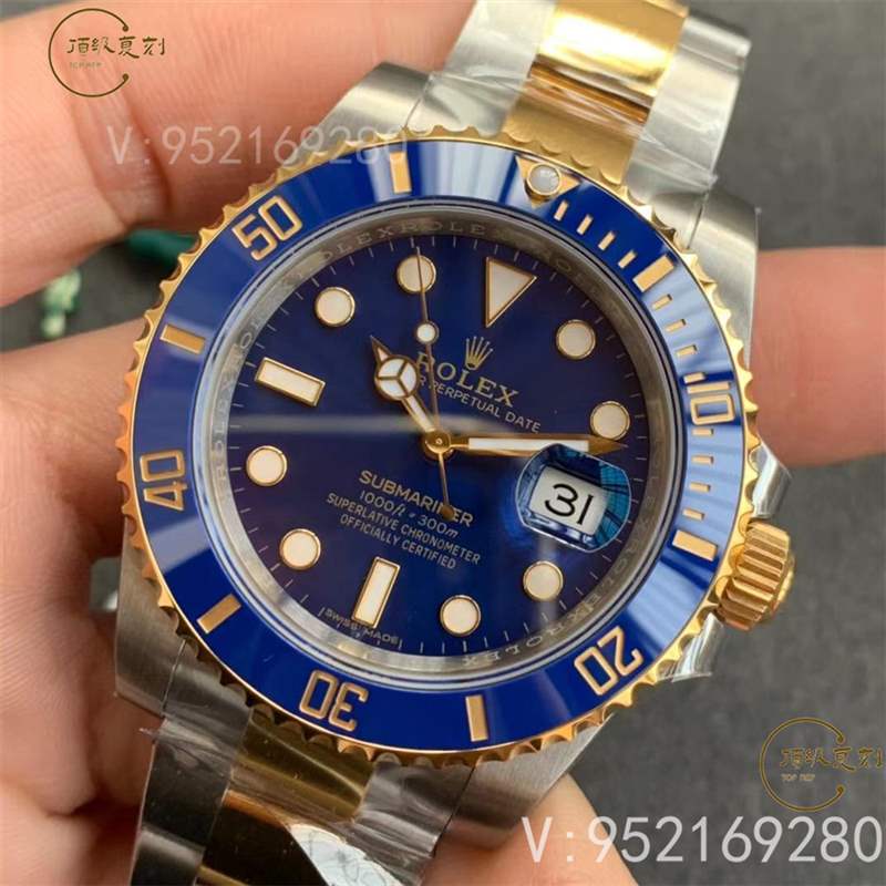 VS廠勞力士間金藍水鬼116613LB-97203復(fù)刻表3135機芯版本做工怎么樣-復(fù)刻表