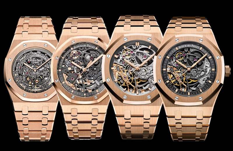 Watchanalytics挑出了四款現役或停產的皇家橡樹玫瑰金鏤空錶觀察它們的行情發展。(AUDEMARS PIGUET官網) AP皇家橡樹4款玫瑰金鏤空手表最新行情 這款年內升幅逾9成已停產-復刻表