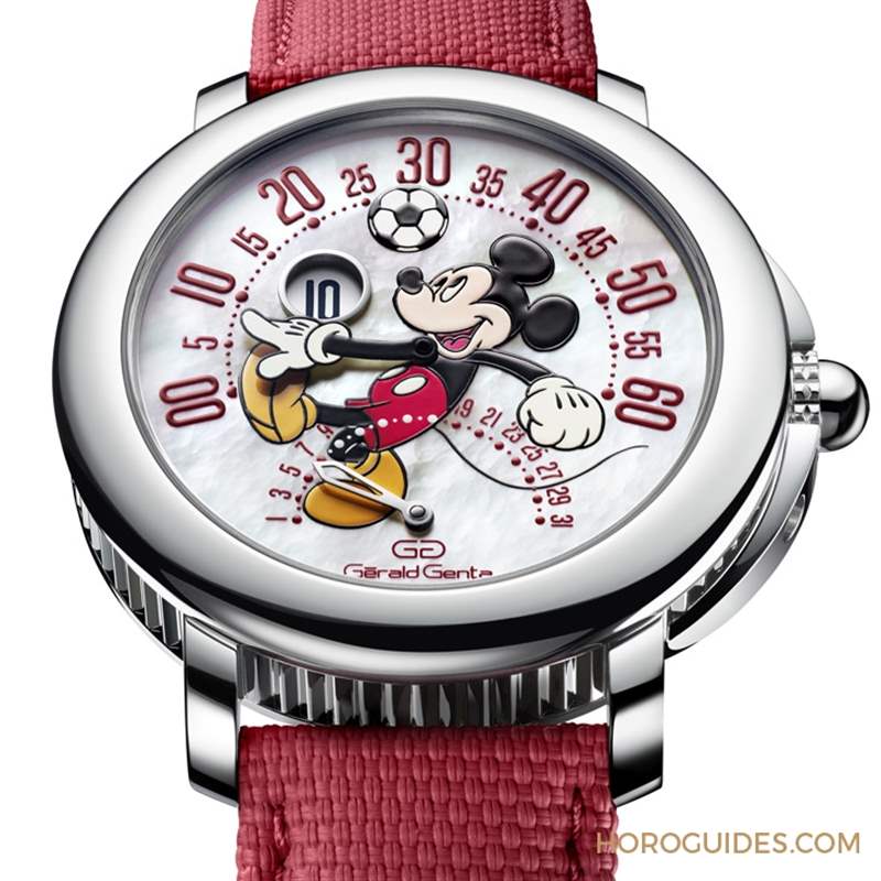 米老鼠踢足球BVLGARI Gerald Genta Arena雙逆跳米老鼠足球限量版腕表-復(fù)刻表