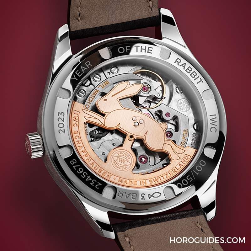 IWC - 酒紅面盤、金兔自動盤，IWC推出癸卯賀歲表：葡萄牙系列自動腕表40「中國新年」特別版