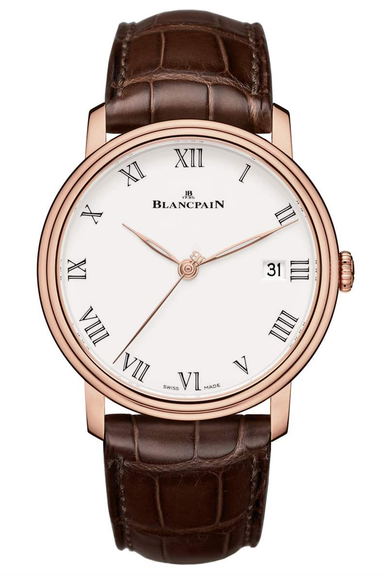 寶珀Villeret 2014腕表帶琺瑯表盤和8天動力-復刻表