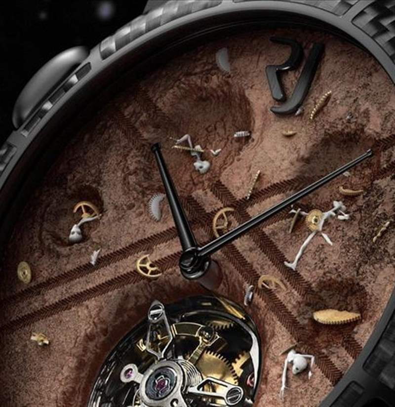 Romain Jerome Moon Dust DNA The Truth about roswell watch closeup 羅曼·杰羅姆月塵DNA關(guān)于羅斯威爾手表的真相-復刻表