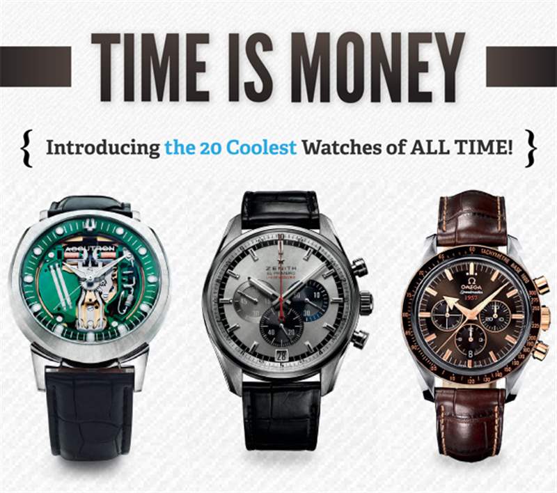 時間就是金錢 - 歷史上排名前 20 的手表
