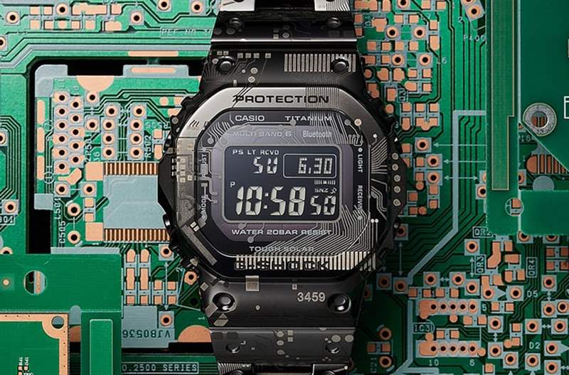 G-SHOCK全金屬GMW-B5000新增以機芯電路板為靈感的鈦合金旗艦款-復刻表