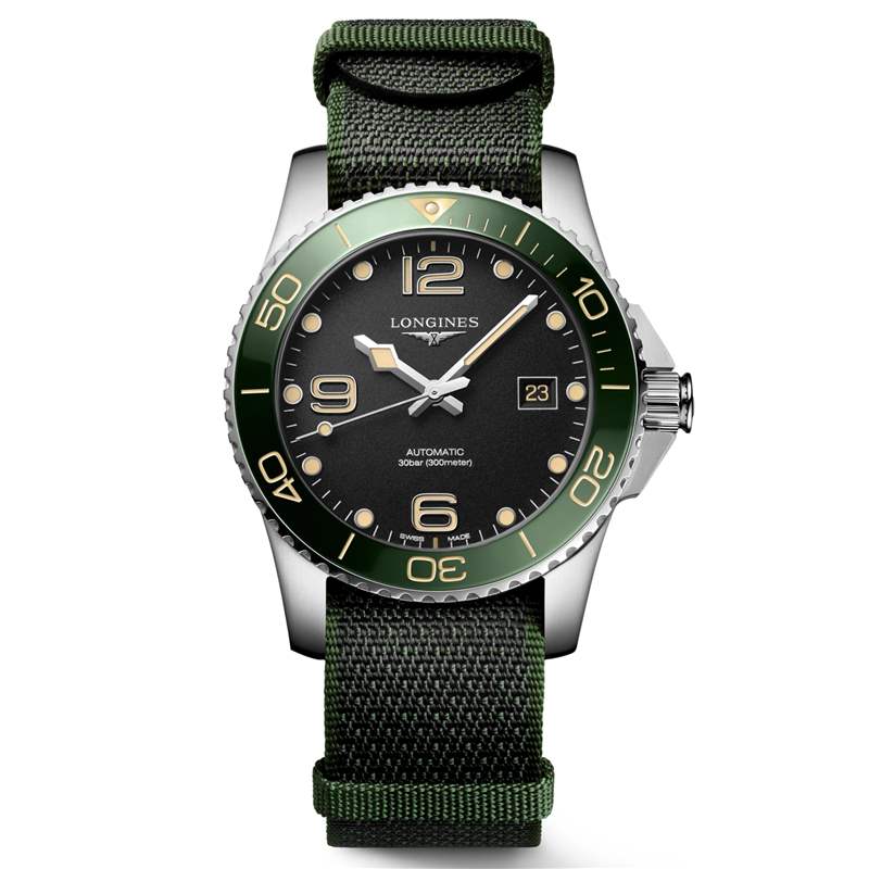 『新表』浪琴推出HydroConquest 41mm潛水腕表新作:綠色表圈+黑色表盤-復刻表