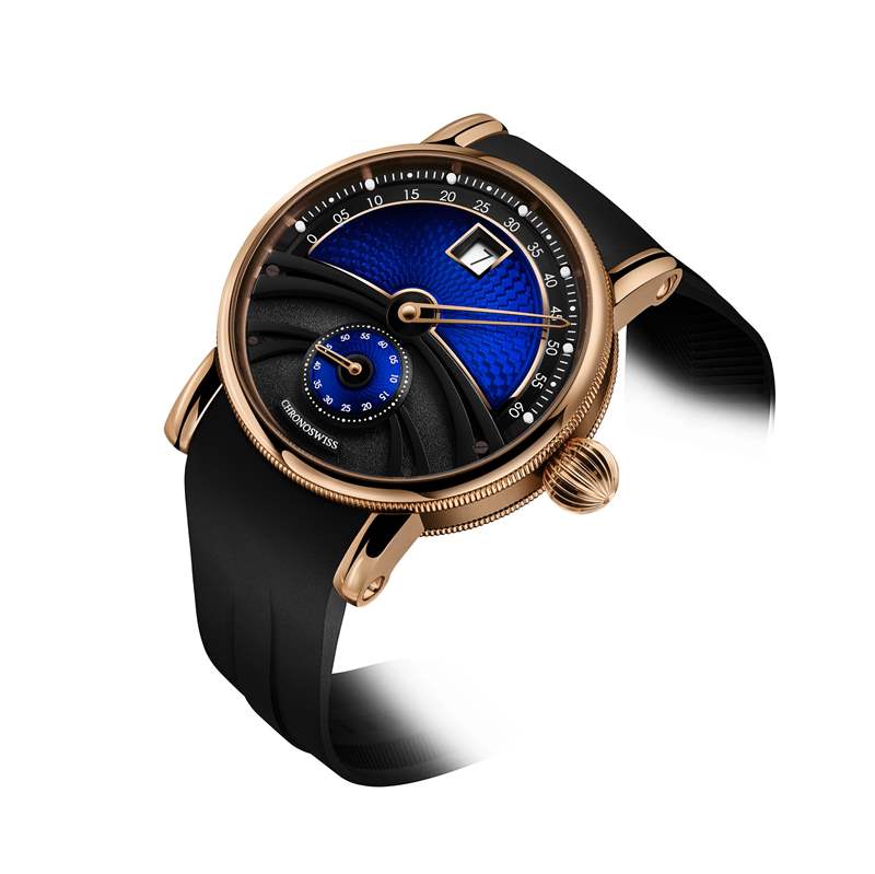 Chronoswiss推出Delphis Oracle數(shù)字跳時(shí)腕表:藍(lán)色琺瑯與璣鏤工藝-復(fù)刻表