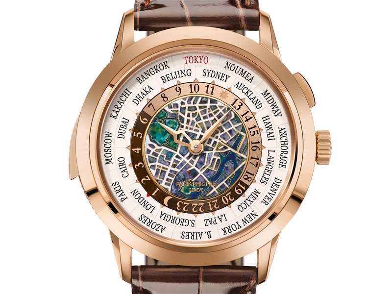 Patek Philippe百達翡麗推出Ref. 5531R-014 Tokyo 2023世界時間三問報時腕表:東京地圖-復刻表