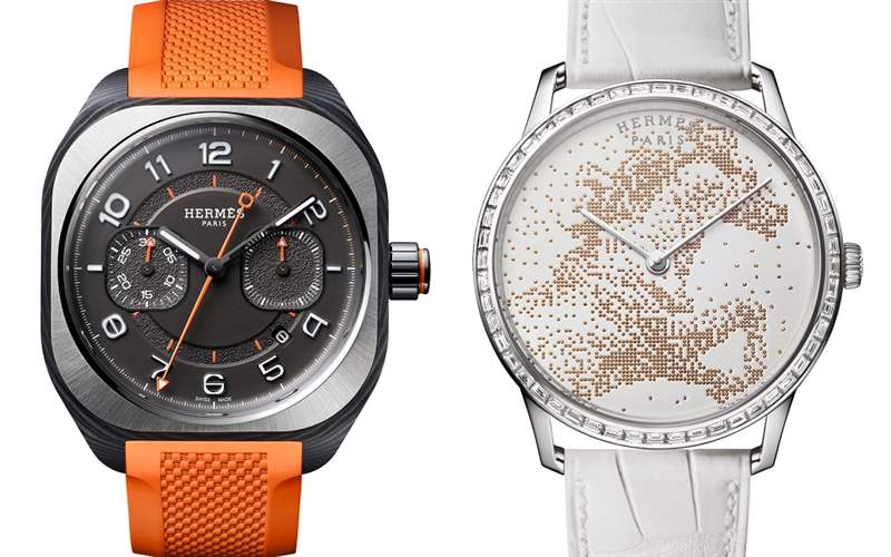 Hermès新品亮點(diǎn)：H08單按鈕計(jì)時(shí)碼表、Slim d’Herme?s工藝表盤、Arceau Petite Lune月相腕表-復(fù)刻表