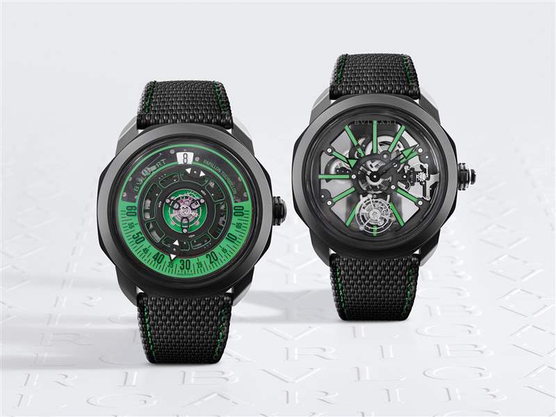 寶格麗推出全新Octo Roma系列腕表:巴黎釘紋表盤、中央飛行陀飛輪、虎眼石鑲嵌機芯-復刻表