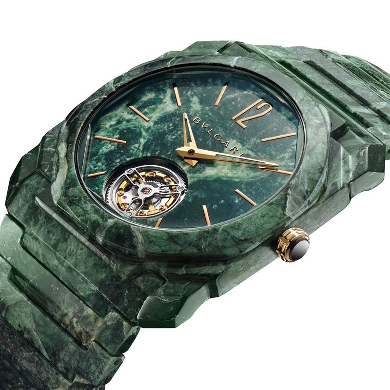 寶格麗推出Octo Finissimo Tourbillon Marble超薄陀飛輪腕表:阿爾卑斯山脈大理石-復(fù)刻表