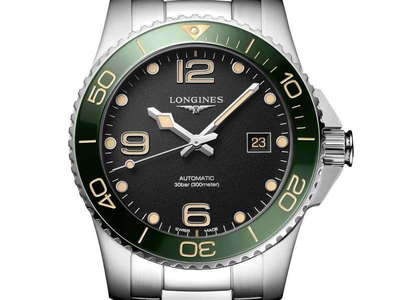 『新表』浪琴推出HydroConquest 41mm潛水腕表新作:綠色表圈+黑色表盤-復刻表