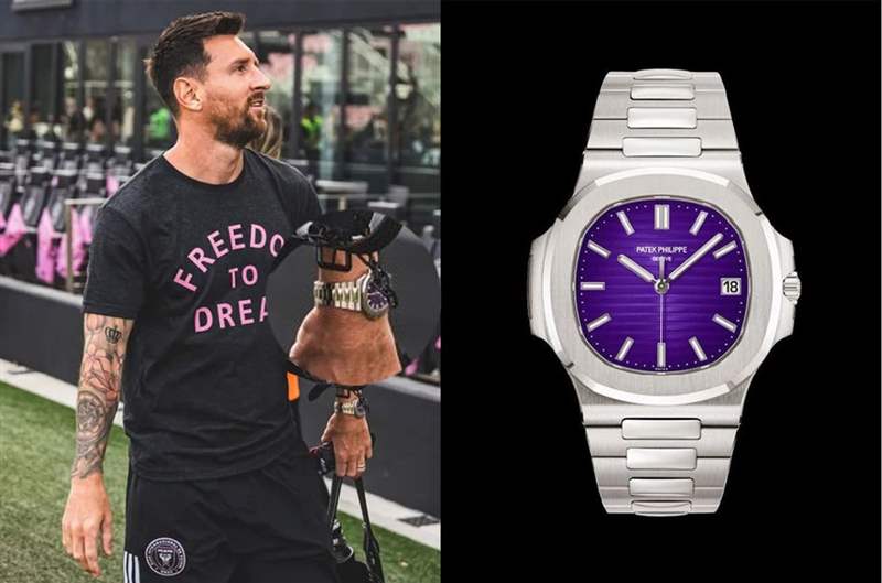 系金耶嗎?網傳足球巨星梅西戴一款 “球王專屬隱藏版” 紫色PP金鷹5811-復刻表