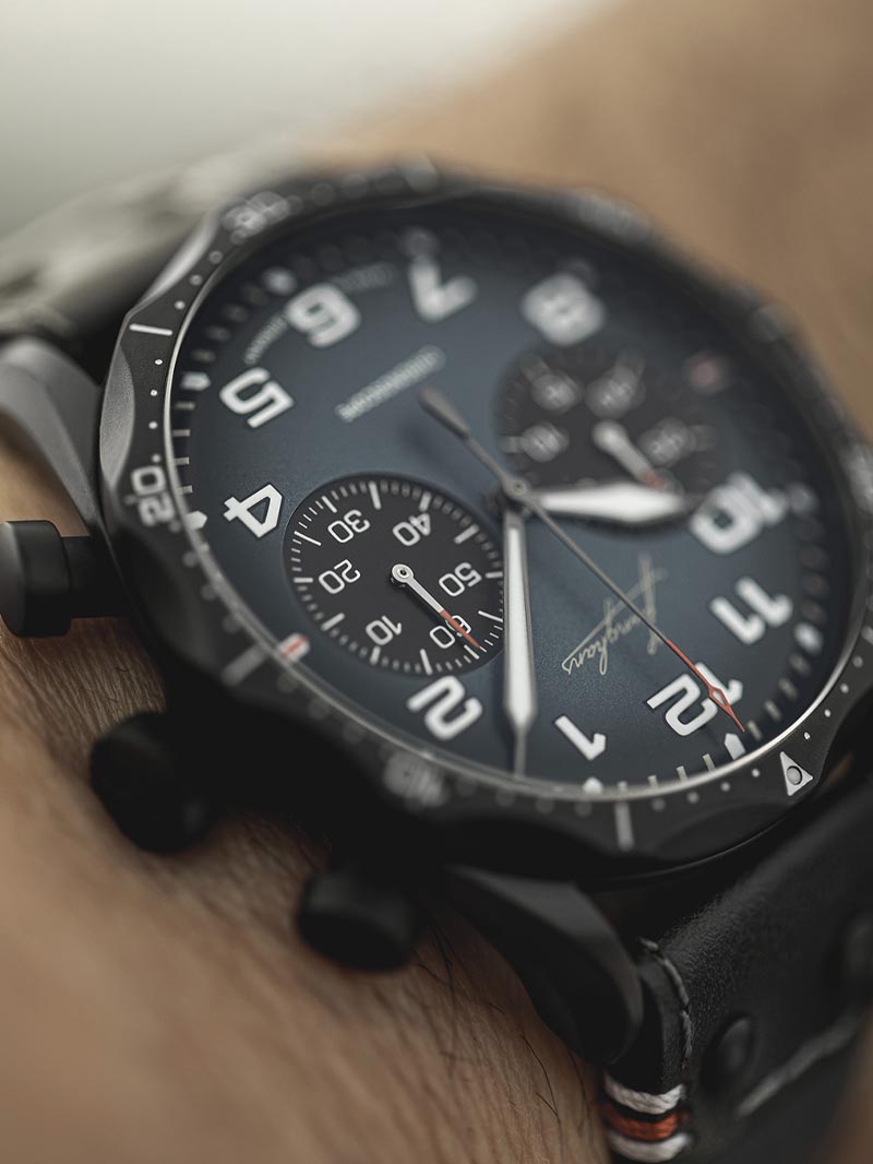 Junghans Meister 飛行員計時碼表 海軍藍