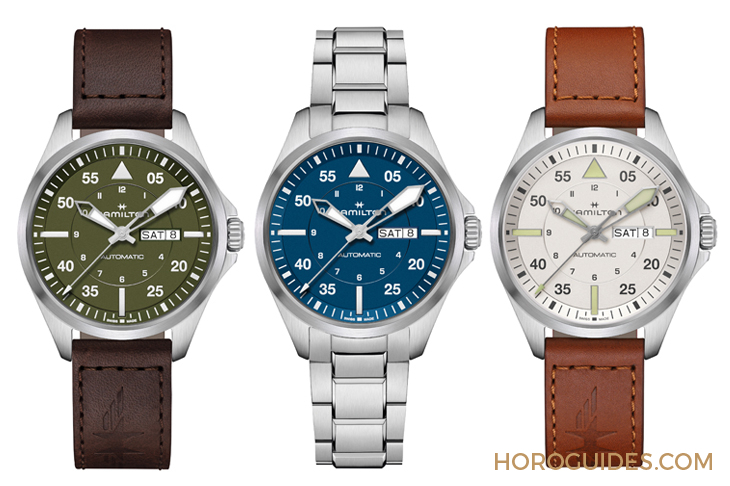 HAMILTON - 設(shè)計(jì)微調(diào)、新增尺寸，HAMILTON Khaki Aviation Pilot系列七款新作再現(xiàn)軍風(fēng)
