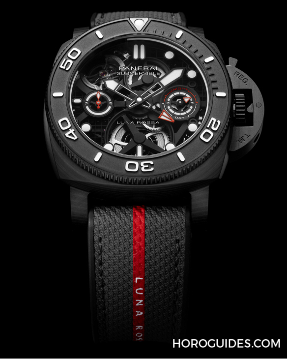 OFFICINE PANERAI - PANERAI首次采Carbotech打造陀飛輪表款｜體驗版Submersible Tourbillon GMT Luna Rossa-PAM01405