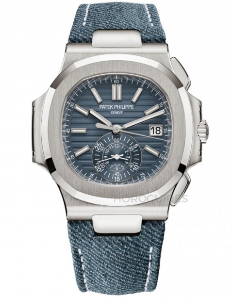 PATEK PHILIPPE - NAUTILUS - 5980/60G-001 - 年輕活力風的表王！ 盤點PATEK PHILIPPE百達翡麗藍灰色調腕表