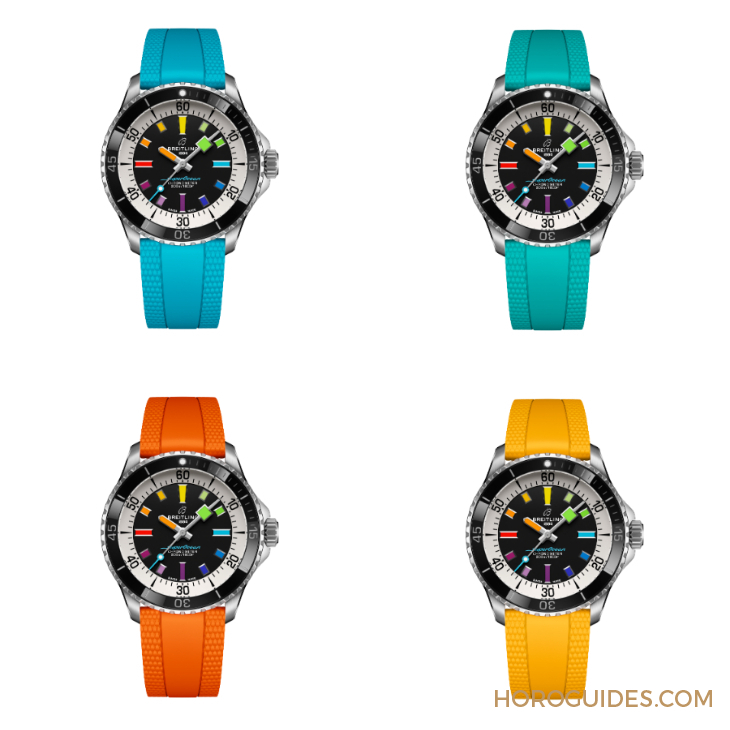 BREITLING - 彩虹時(shí)標(biāo)面、46mm千米深潛新表同步現(xiàn)身|BREITLING Superocean系列新表