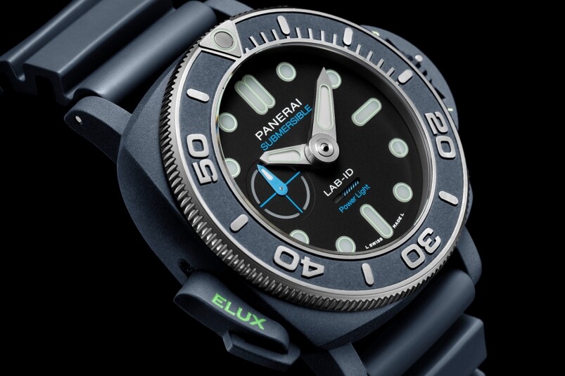 夜光功能新高度! Panerai全新Submersible Elux LAB-ID腕表 以純機械一鍵開關發光系統-復刻表