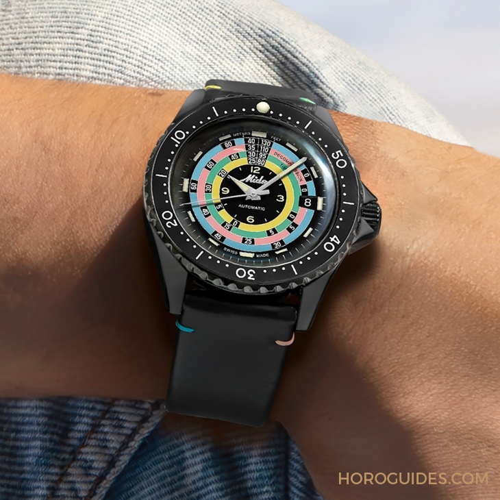 MIDO - OCEAN STAR - M026.807.33.051.00 - 漆黑中的復(fù)古「彩虹圈」！ MIDO再度推出Ocean Star Decompression Timer 1961復(fù)刻限量版