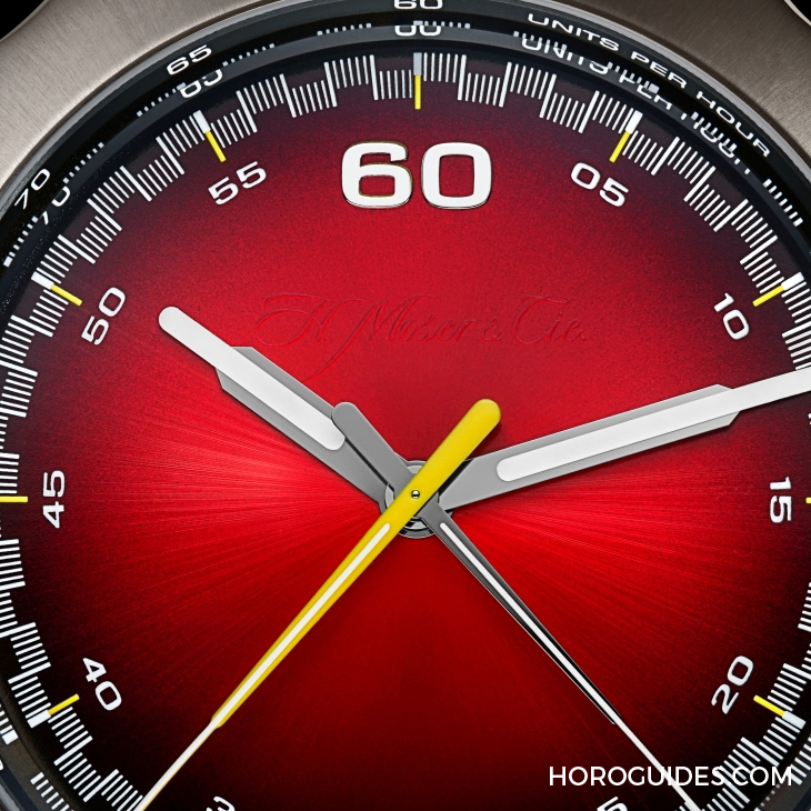 H. MOSER & CIE - STREAMLINER - 6907-1201 - 紅黃雙杰，競速新章|H. MOSER & CIE.推出Streamliner自動飛返計時秒表Alpine限量版