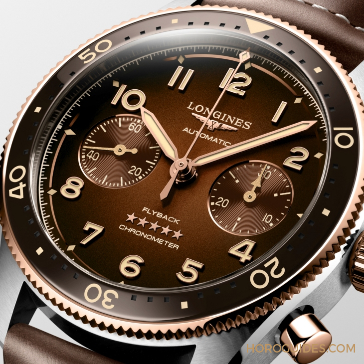 LONGINES - SPIRIT - L3.802.1.53.6 - LONGINES Spirit再掀熱潮！ Spirit Zulu Time鈦金屬腕表與計時秒表間金新色登場